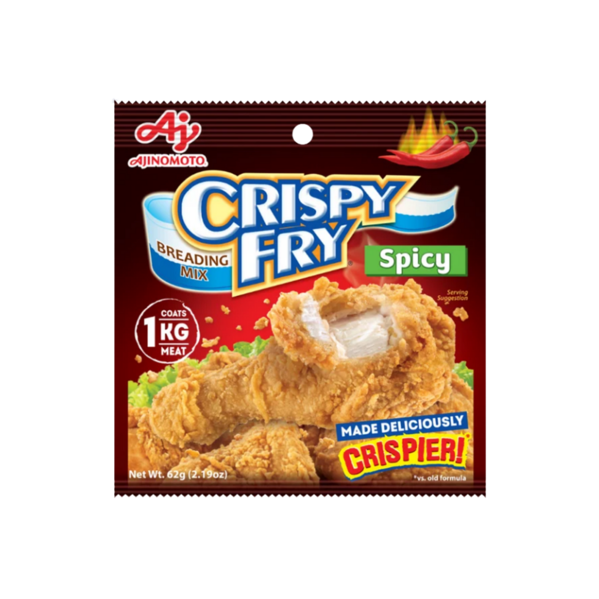 Ajinomoto Crispy Fry Breading Mix Spicy - 14/13/62g | 2.19oz