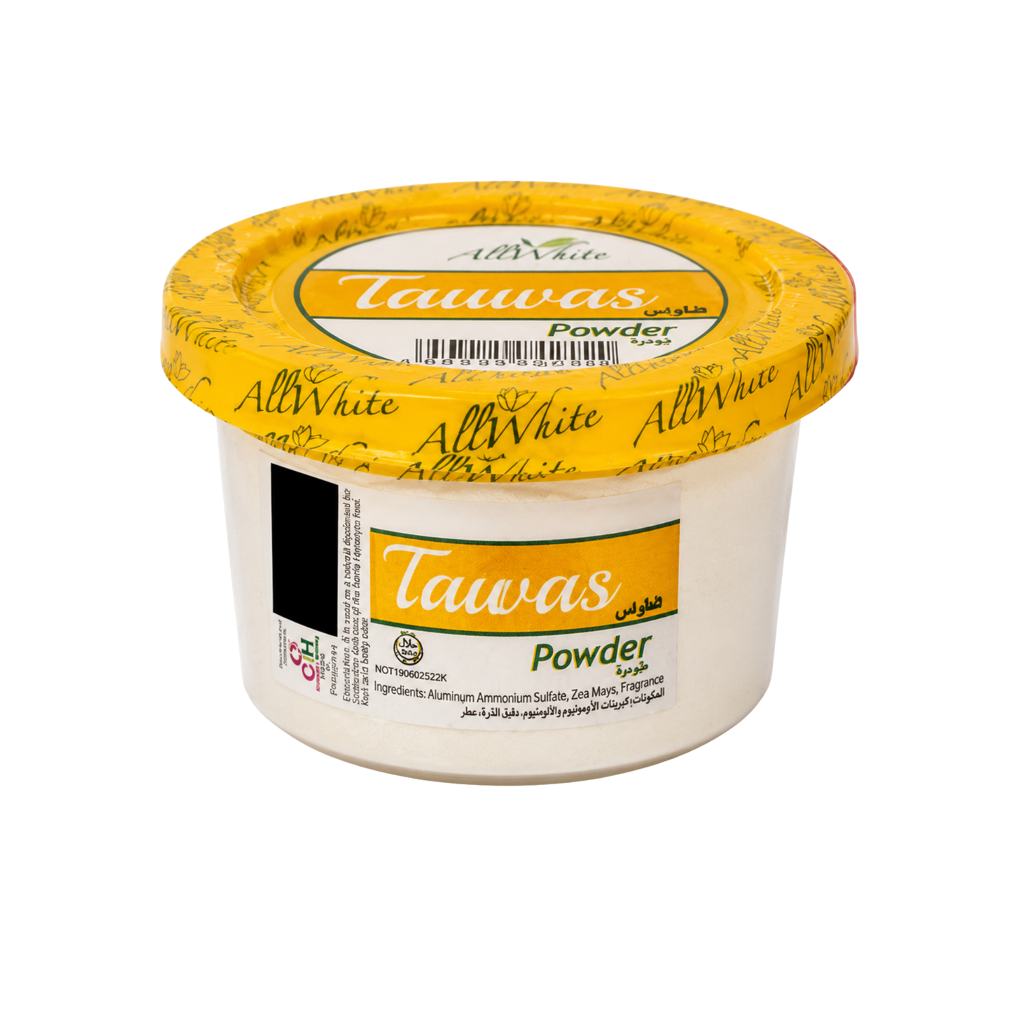 All White Tawas Powder w/ Perfume (Yellow) - 1x12/38g (432S)