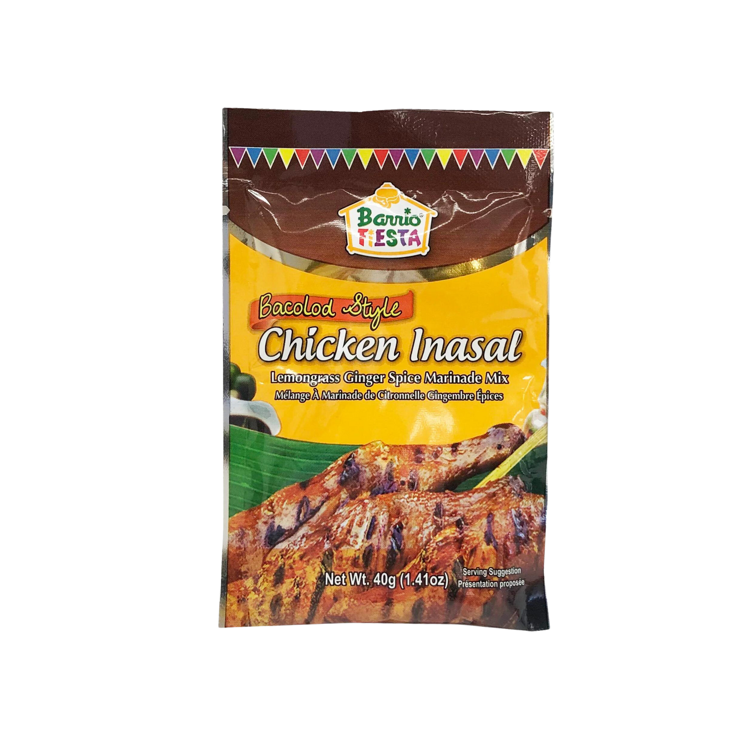 Barrio Fiesta Bacolod Style Chicken Inasal (Lemon Grass Ginger-Spice Marinade) 40g x 72 - 72/40g | 1.41oz