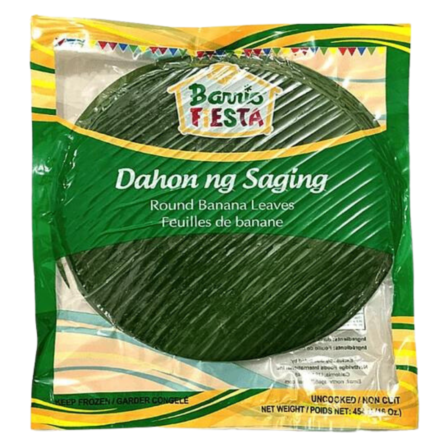 Barrio Fiesta Frozen Banana Leaves Round 10" - 30/16oz