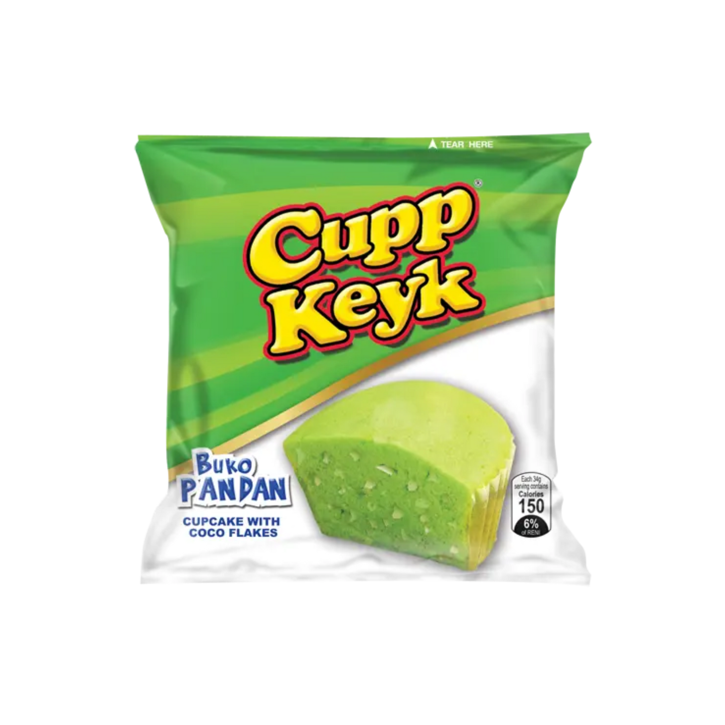 REBISCO Cupp Keyk Buko Pandan - 10x10/34g | 1.2oz