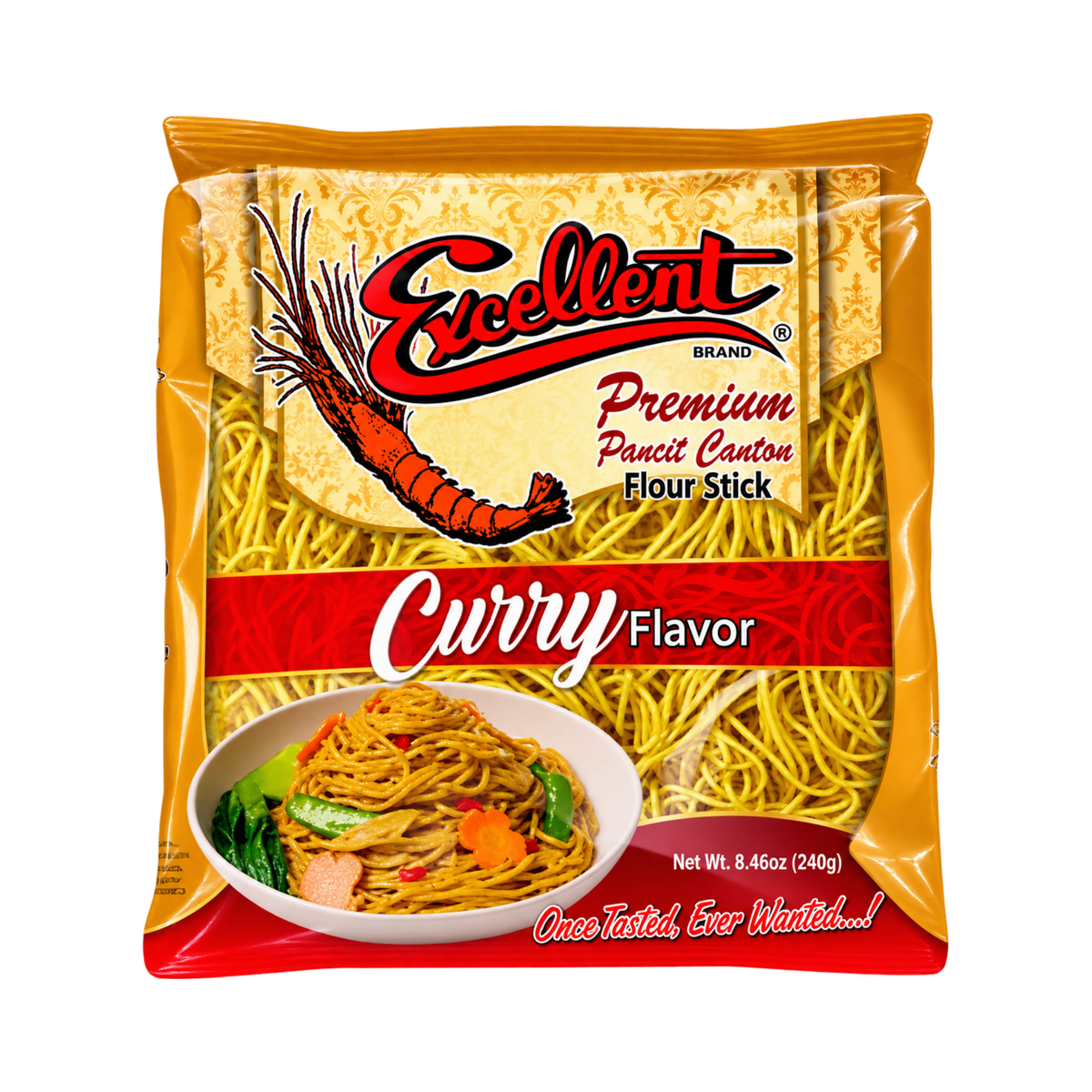 Excellent Premium Pancit Canton in Curry Flavor - 18/240g | 8.47oz