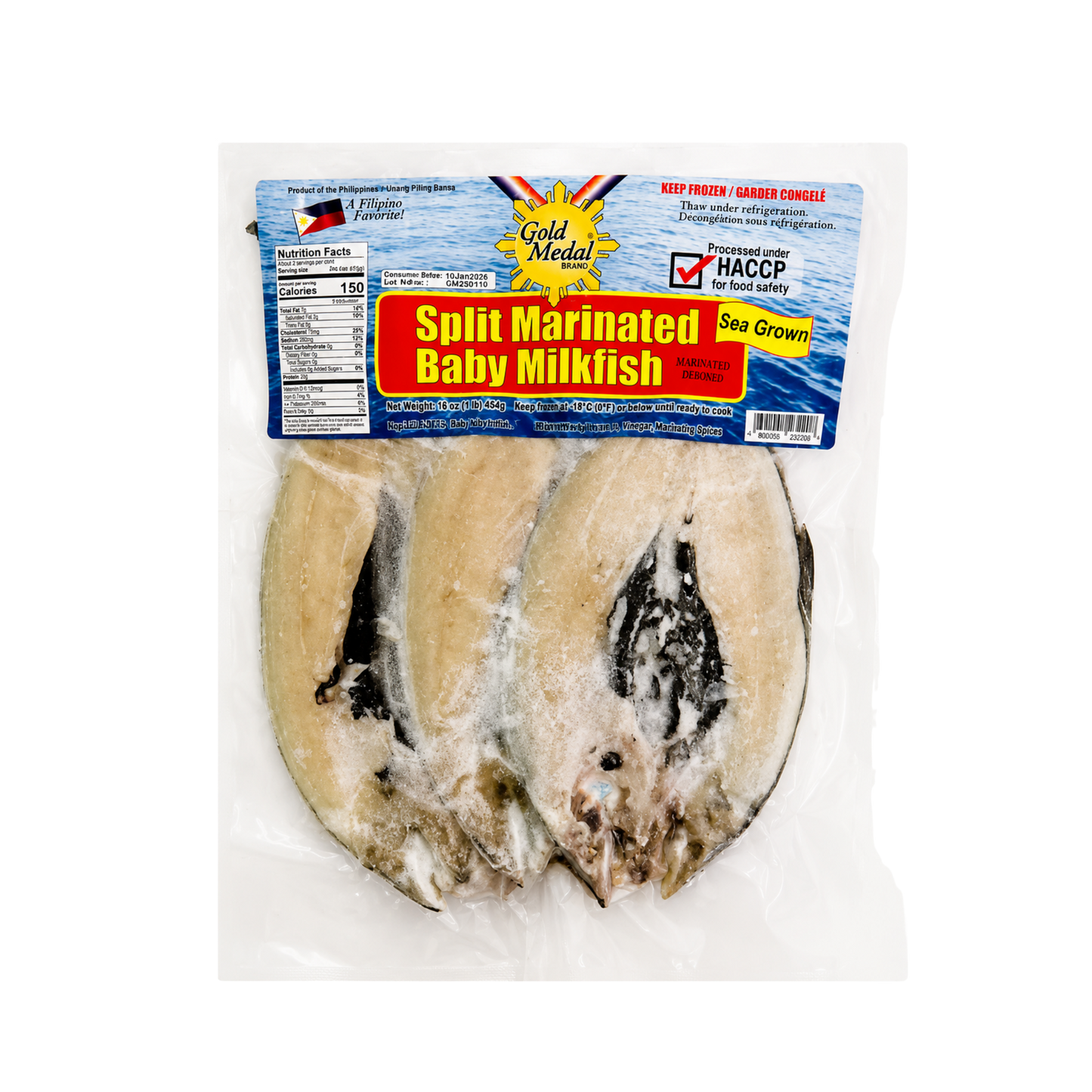 Gold Medal Smoked Deboned Baby-Split Milkfish - 30/16oz