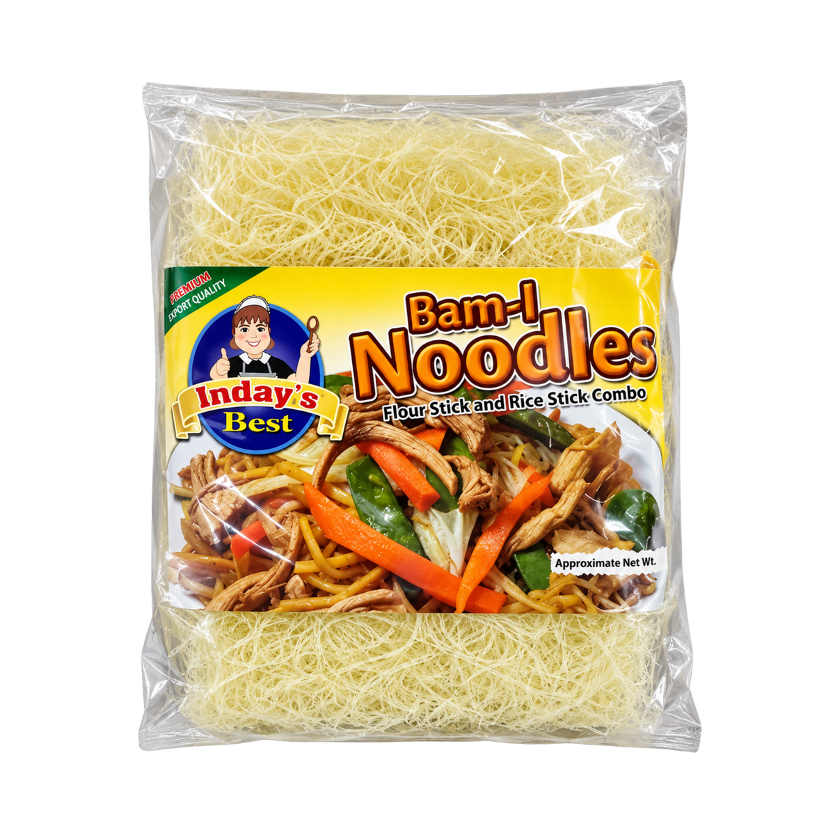 Inday's Best Bam-i Noodles Flour Stick & Rice Stick Combo - 12/500g | 17.64oz