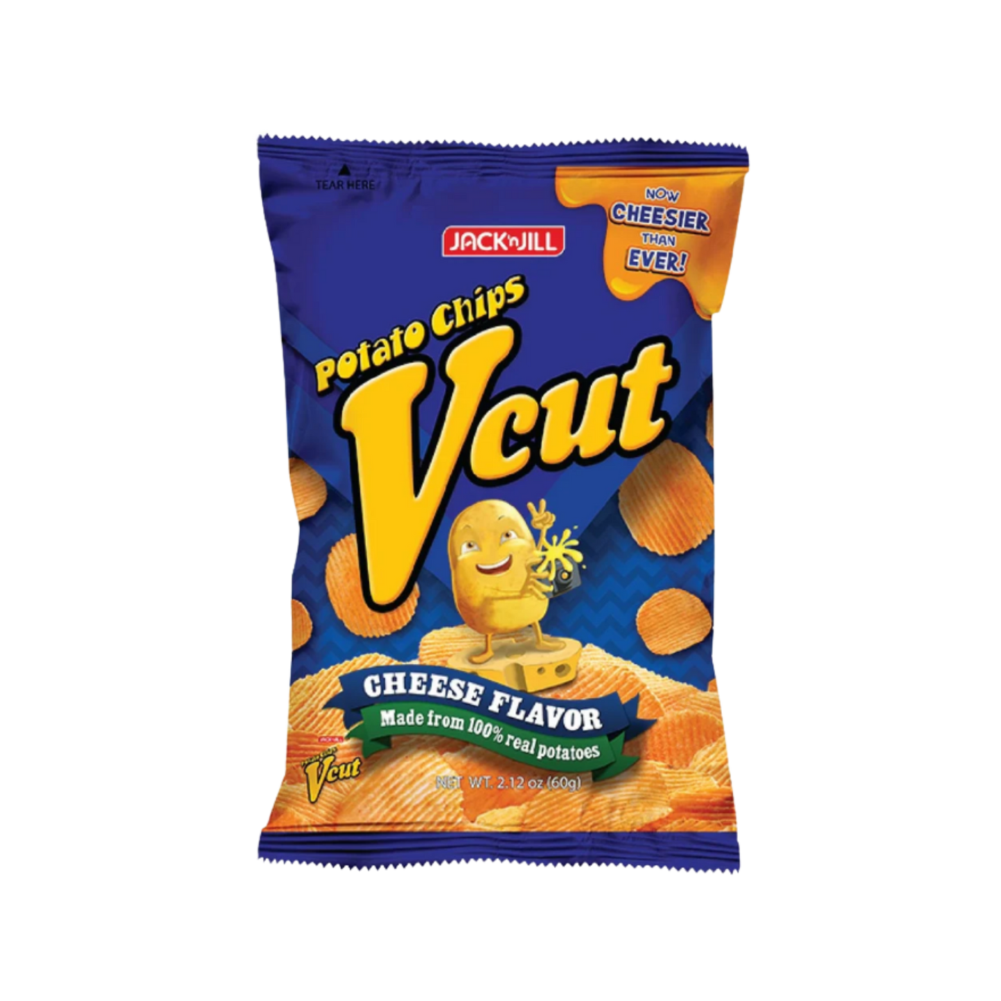 Jack & Jill V-Cut Potato Chips Cheese - 50/2.12oz (60g)