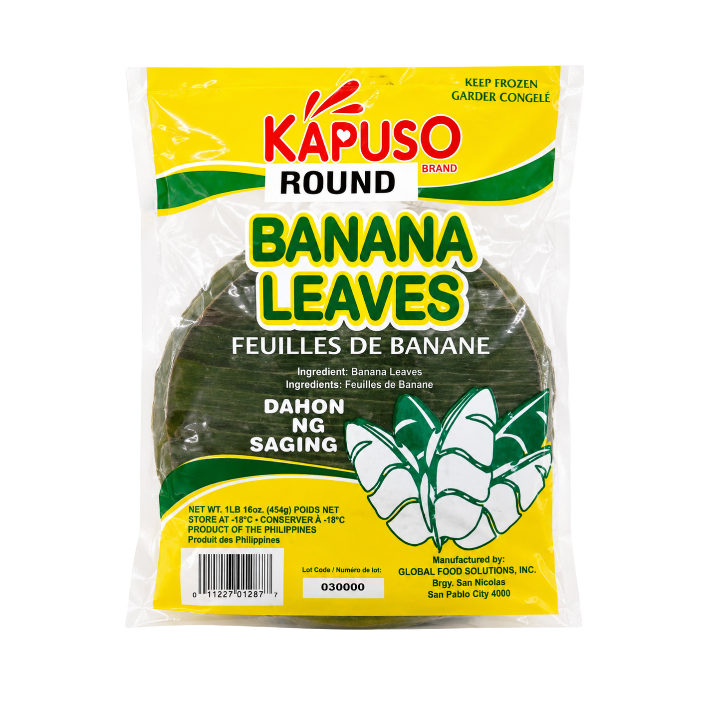 Kapuso Frozen Banana Leaves Regular (Vietnam) - 25/16oz