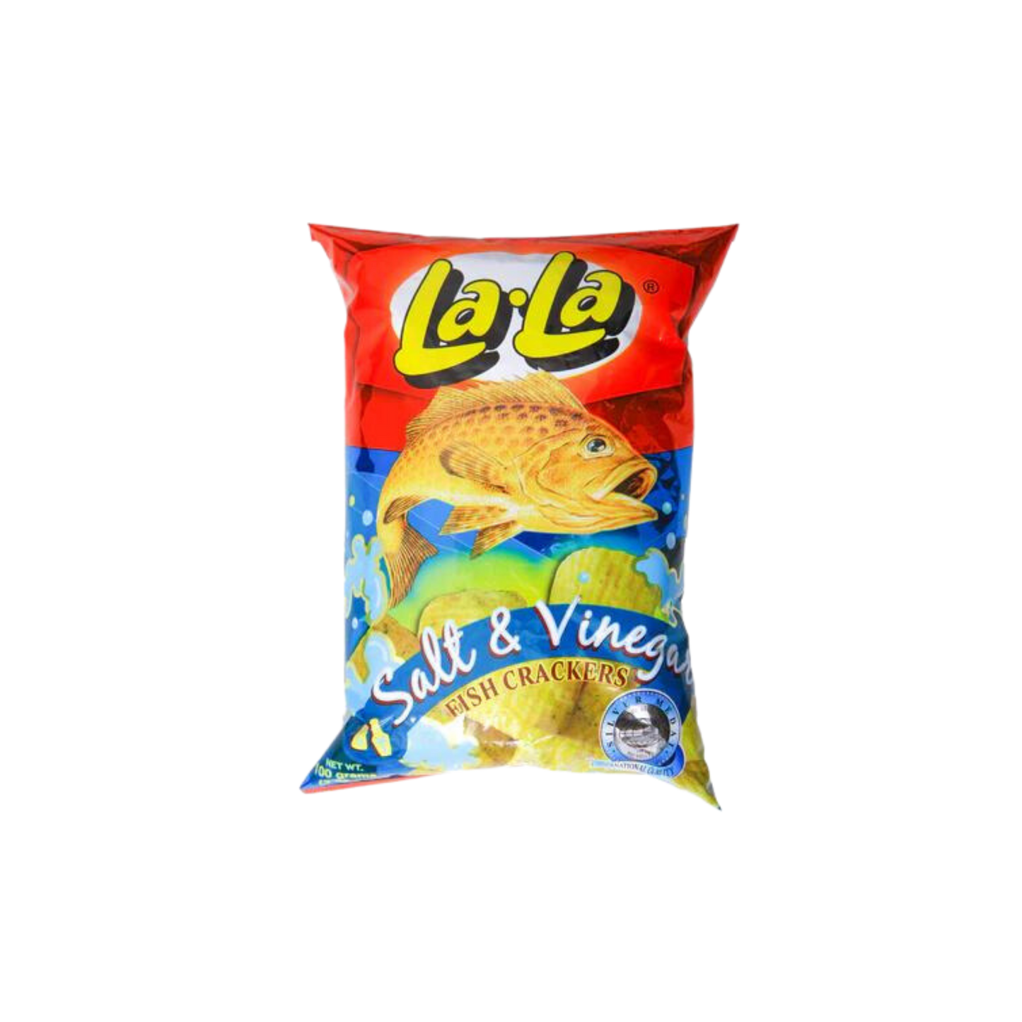 Lala Fish Crackers Salt & Vinegar - 24/100g | 3.53oz