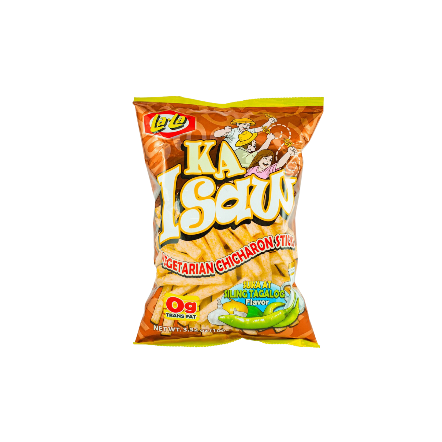 Lala Ka Isaw Vegetarian Chicharon Sticks Suka At Siling Tagalog Flavor - 24/100g | 3.53oz