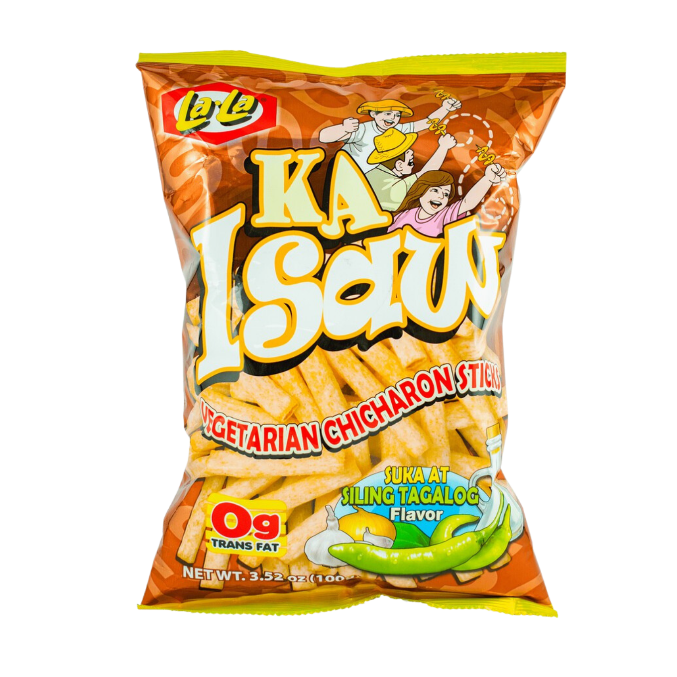 Lala Ka Isaw Vegetarian Chicharon Sticks Suka At Siling Tagalog Flavor - 24/100g | 3.53oz