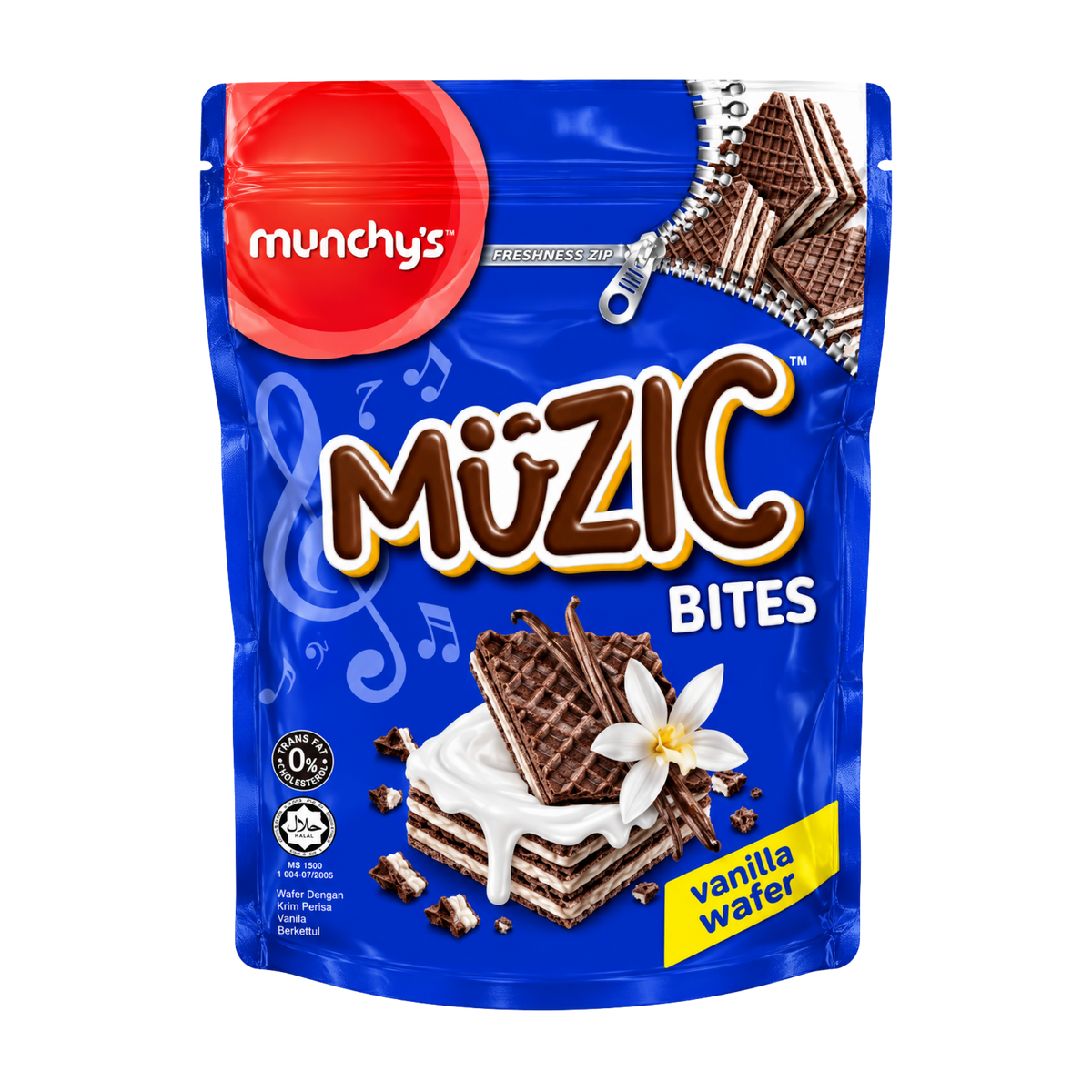 Munchy's Muzic Bites Vanilla Cream Wafer - 24/180g