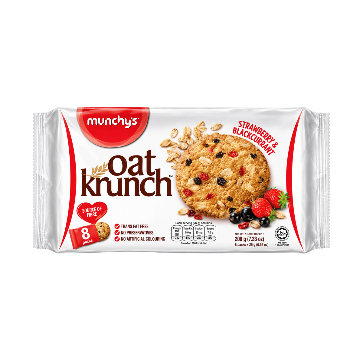 Munchy's Oat Krunch Strawberry & Blackcurrant - 12/208g
