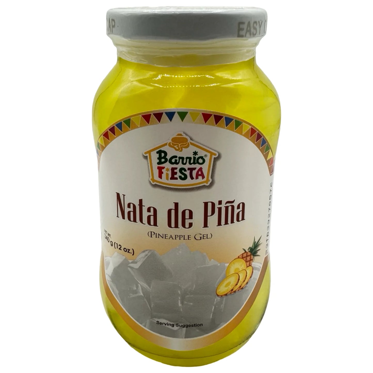Barrio Fiesta Nata de Piña - Yellow 340g x 24 - 24/340g | 12oz