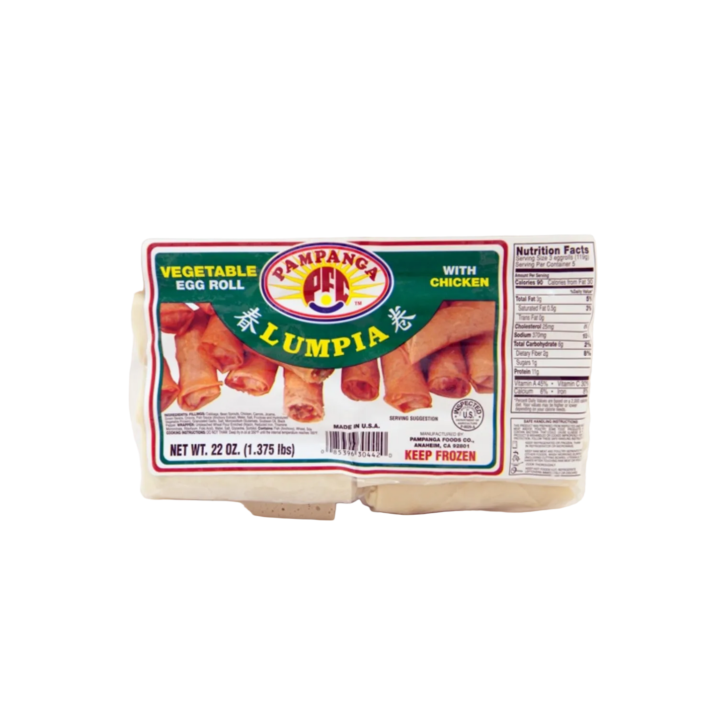 Pampanga Vegetable Egg Roll with Chicken- 12/22oz