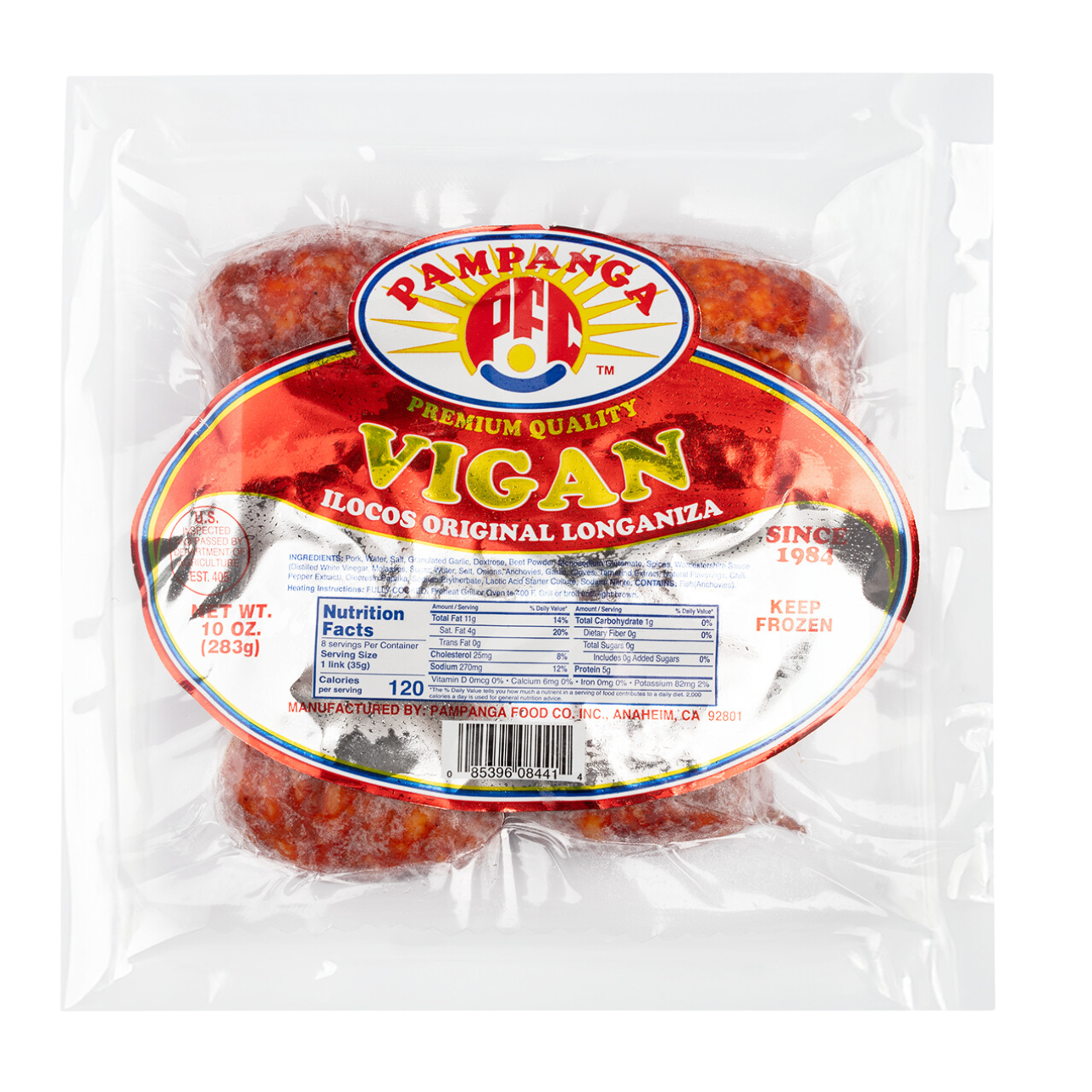 Pampanga Vigan Longanisa (Bulk) - 12lbs