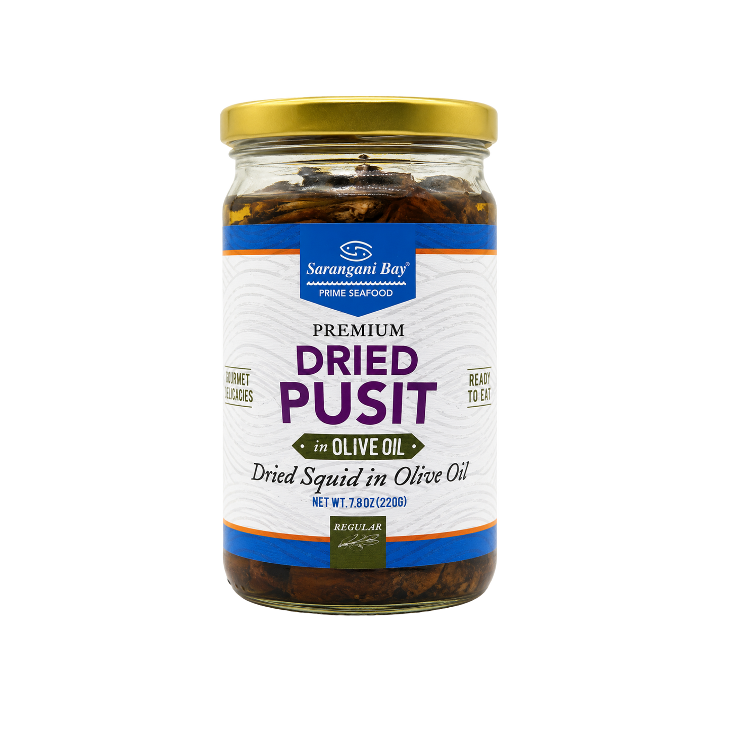 Sarangani Bay Premium Dried Pusit In Olive Oil - Regular - 24/220g | 7.8oz