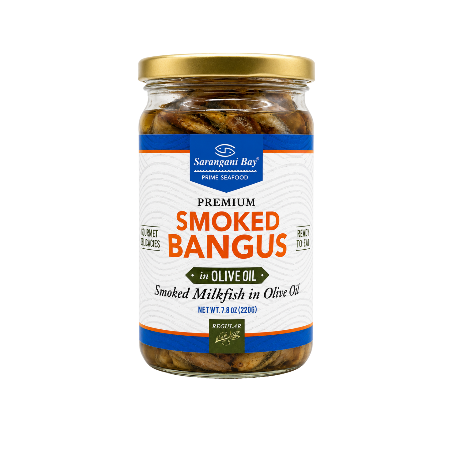 Sarangani Bay Premium Smoked Bangus In Olive Oil - Regular - 24/220g | 7.8oz