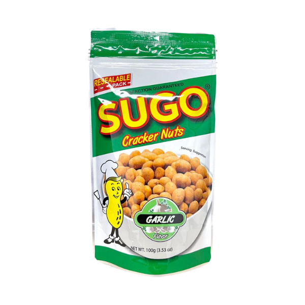 Sugo Crackers Nuts Garlic - 24/100g | 3.53oz