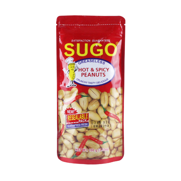 Sugo Peanuts Hot & Spicy - 24/100g | 3.53oz