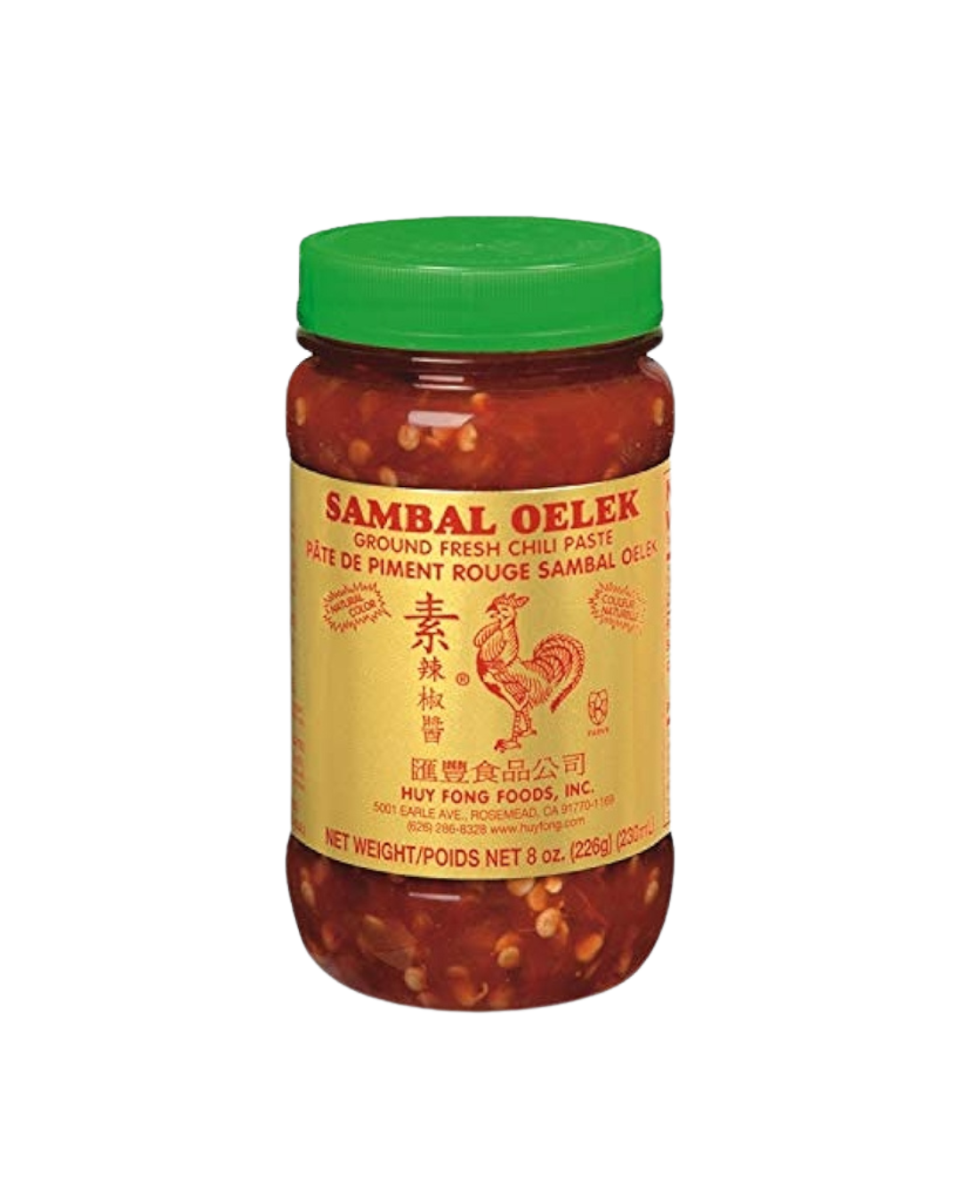 Huy Fong Sambal Oelek Ground Chili Paste - 24/226g | 8oz