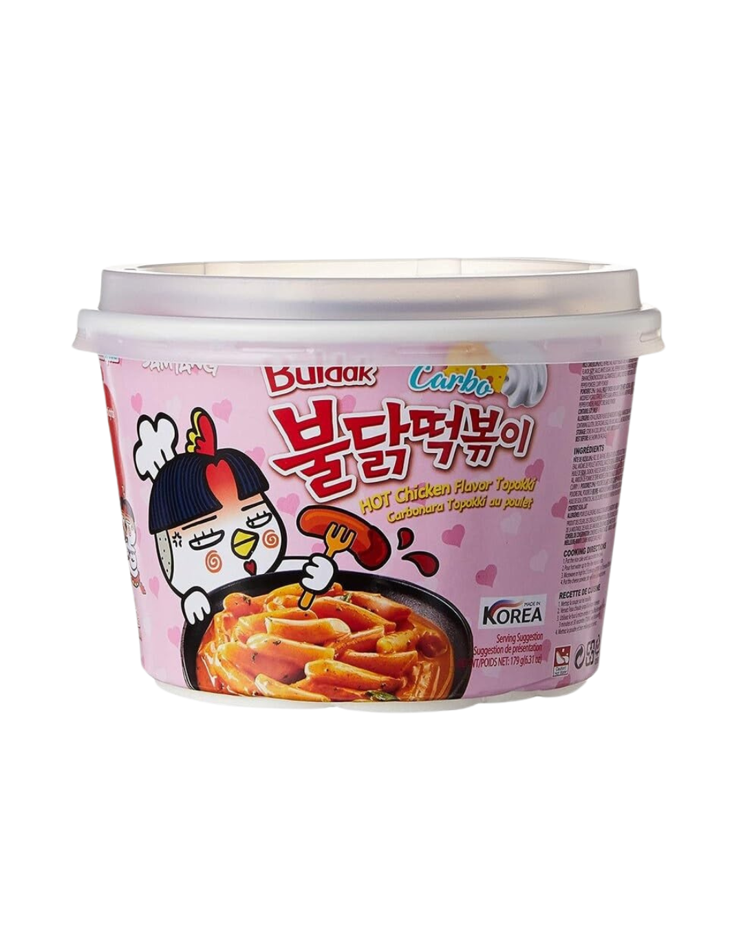 Samyang Buldak Carbonara Hot Chicken Topokki - 230g/8oz
