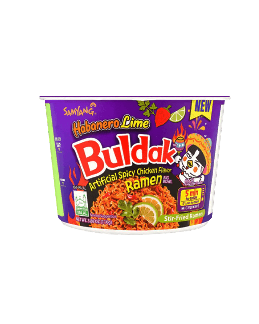 Samyang Buldak Habanero Lime Spicy Chicken (Bowl) - 6/110g