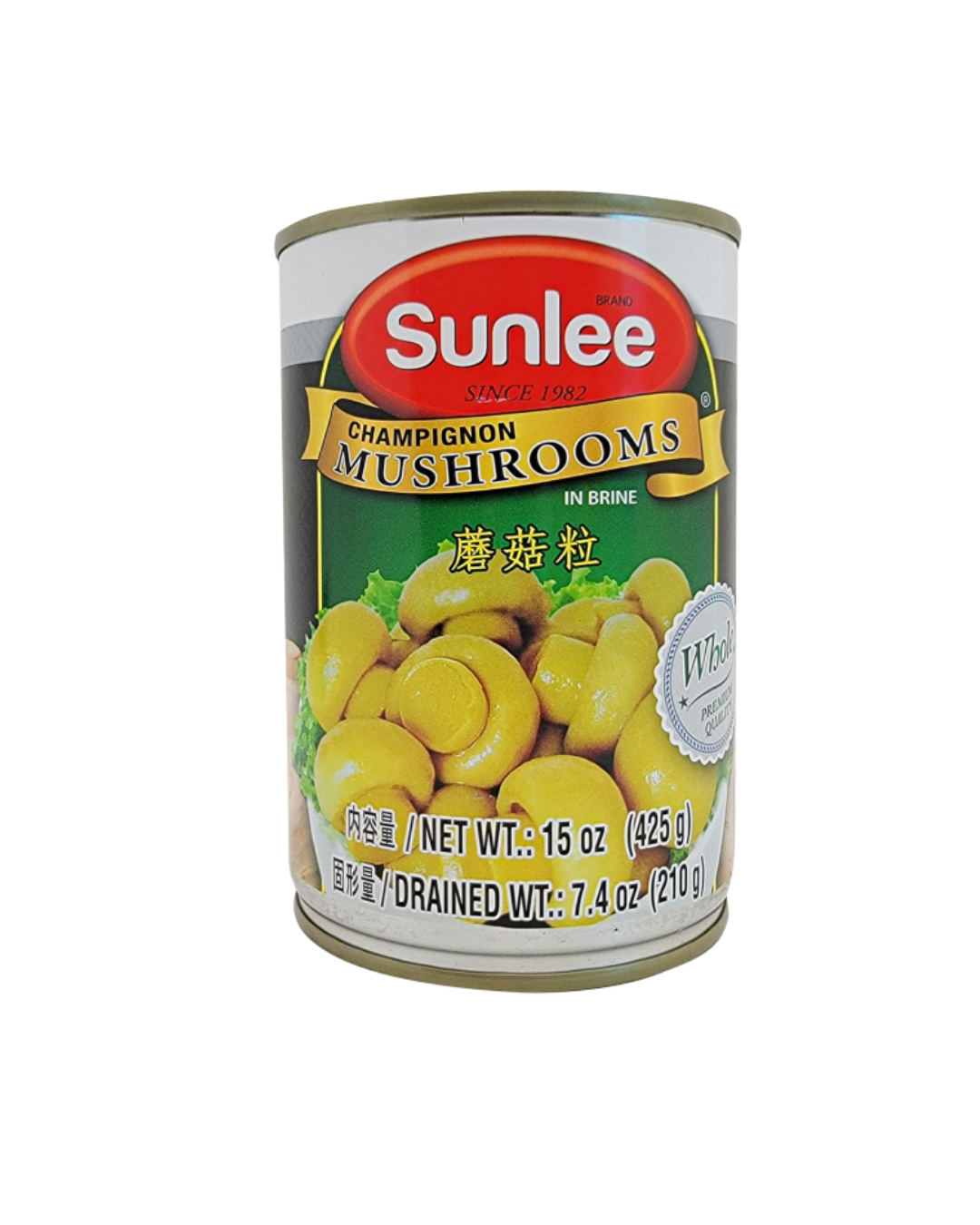 Sunlee Whole Button Mushroom - 24/15oz