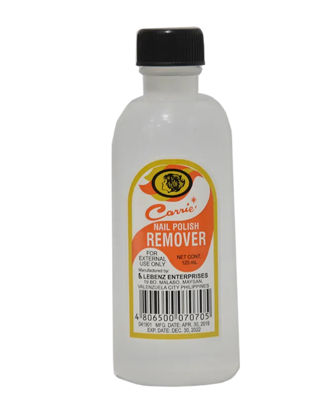 Carrie Nail Polish Remover with Acetone - 1x12/125ml