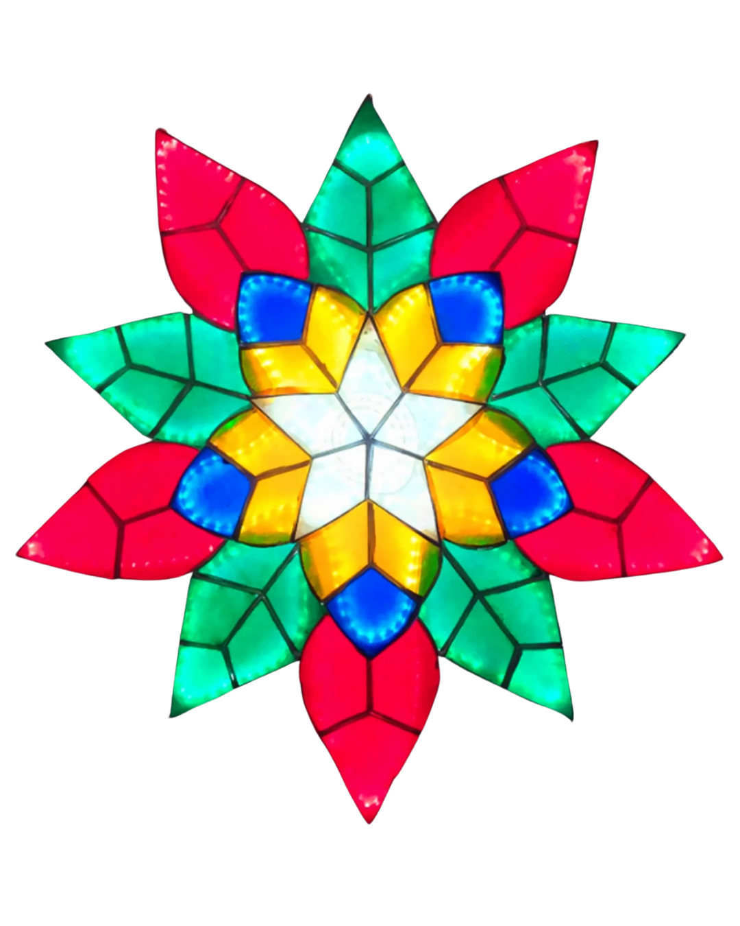 Christmas Lantern 30"- Poinsettia - 1pc (P)