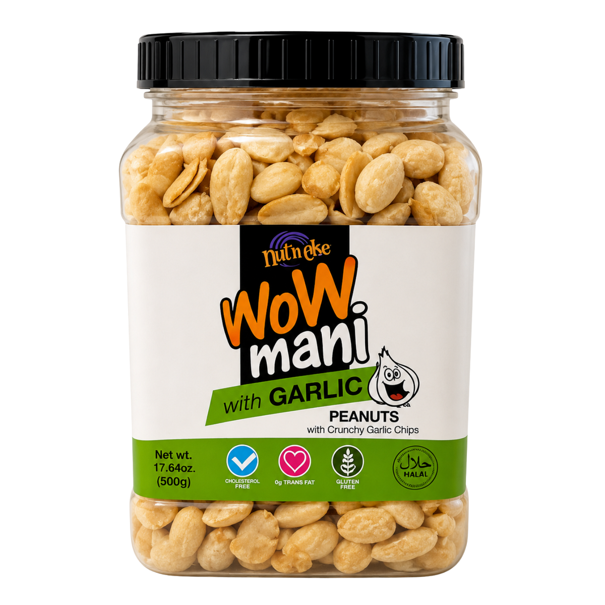 Wow Mani With Garlic Chips - 12/500g