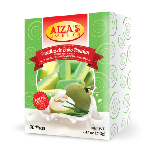 Aiza's Sweets Pastillas de Buko Pandan 30x25/212g | 7.47oz