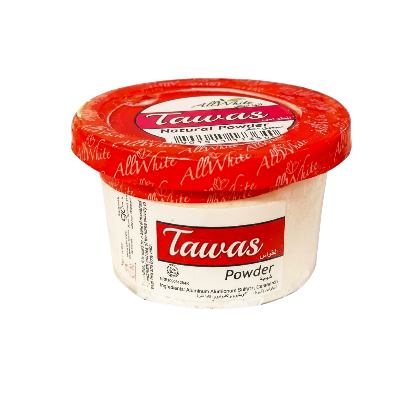 All White Natural Tawas Powder (Red) - 1x12/38g (432S)