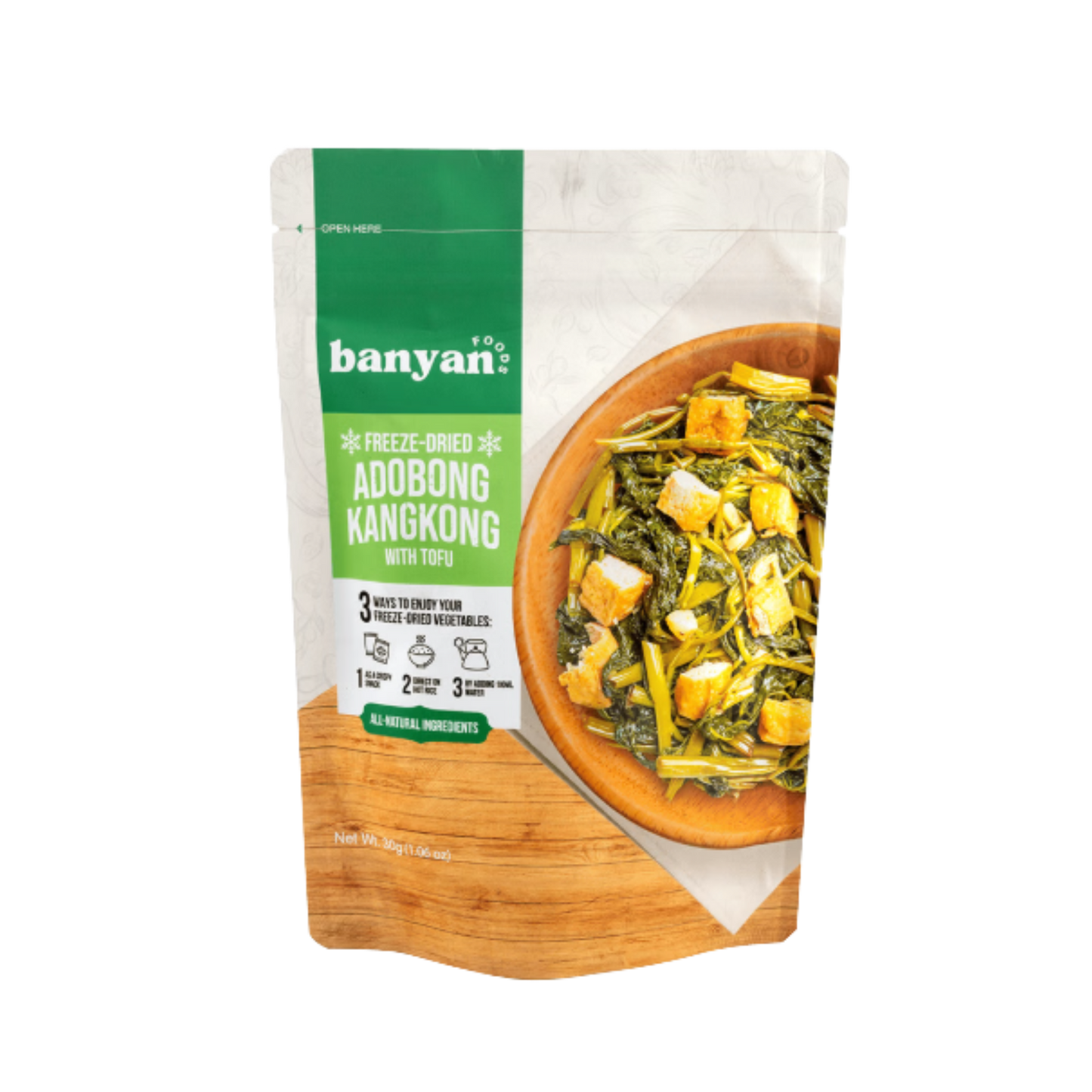 Banyan Foods Freeze-Dried Adobong Kangkong W/ Tofu - 24/30g