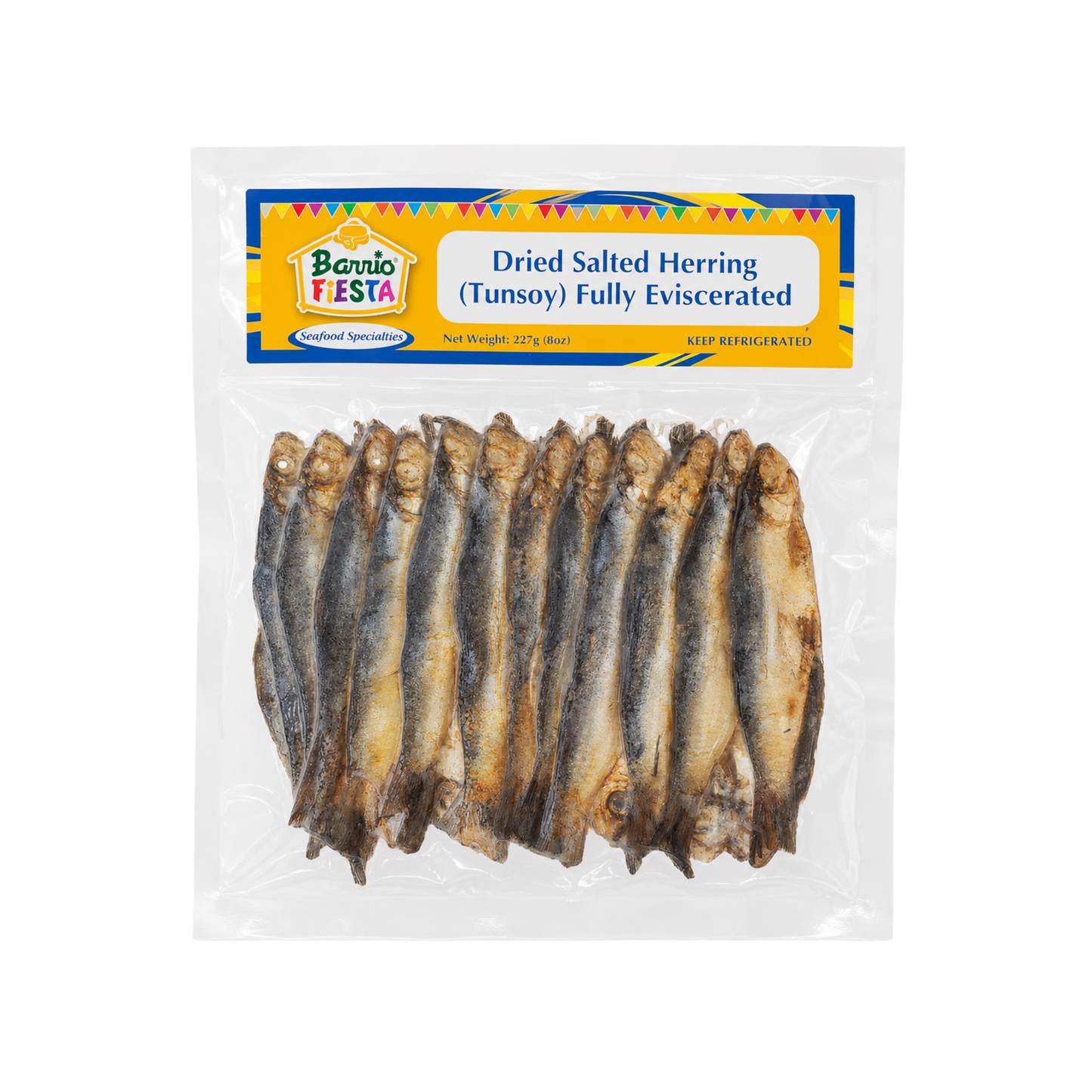 Barrio Fiesta Dried Salted Herring (Tunsoy) Eviscarated - 40/227g