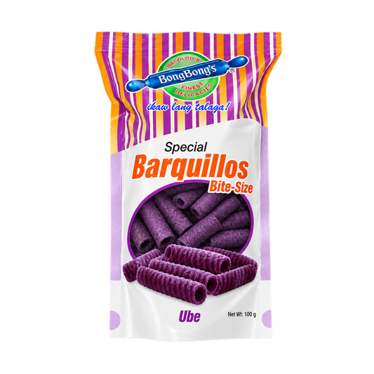 BongBong's Barquillos Bite Size (Ube) - 30/100g | 3.53oz