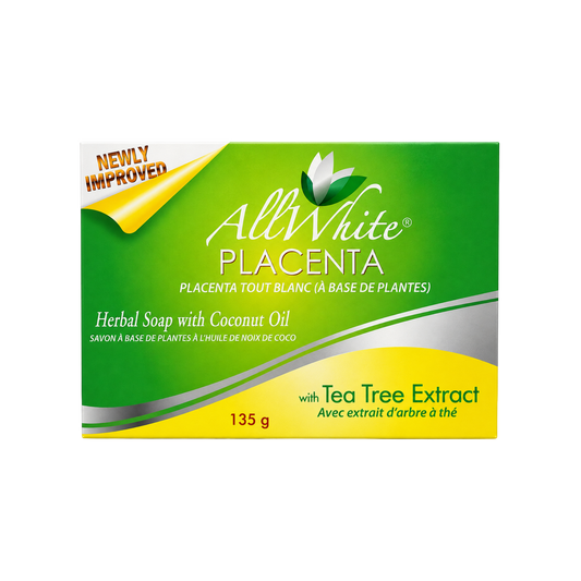 C&H All White Placenta Herbal Soap w/ Coconut Oil Tea Tree Extract - 135g