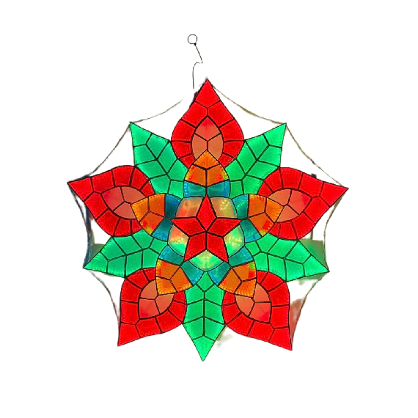 Christmas Lantern 30" - Special Solid Capiz - 1pc