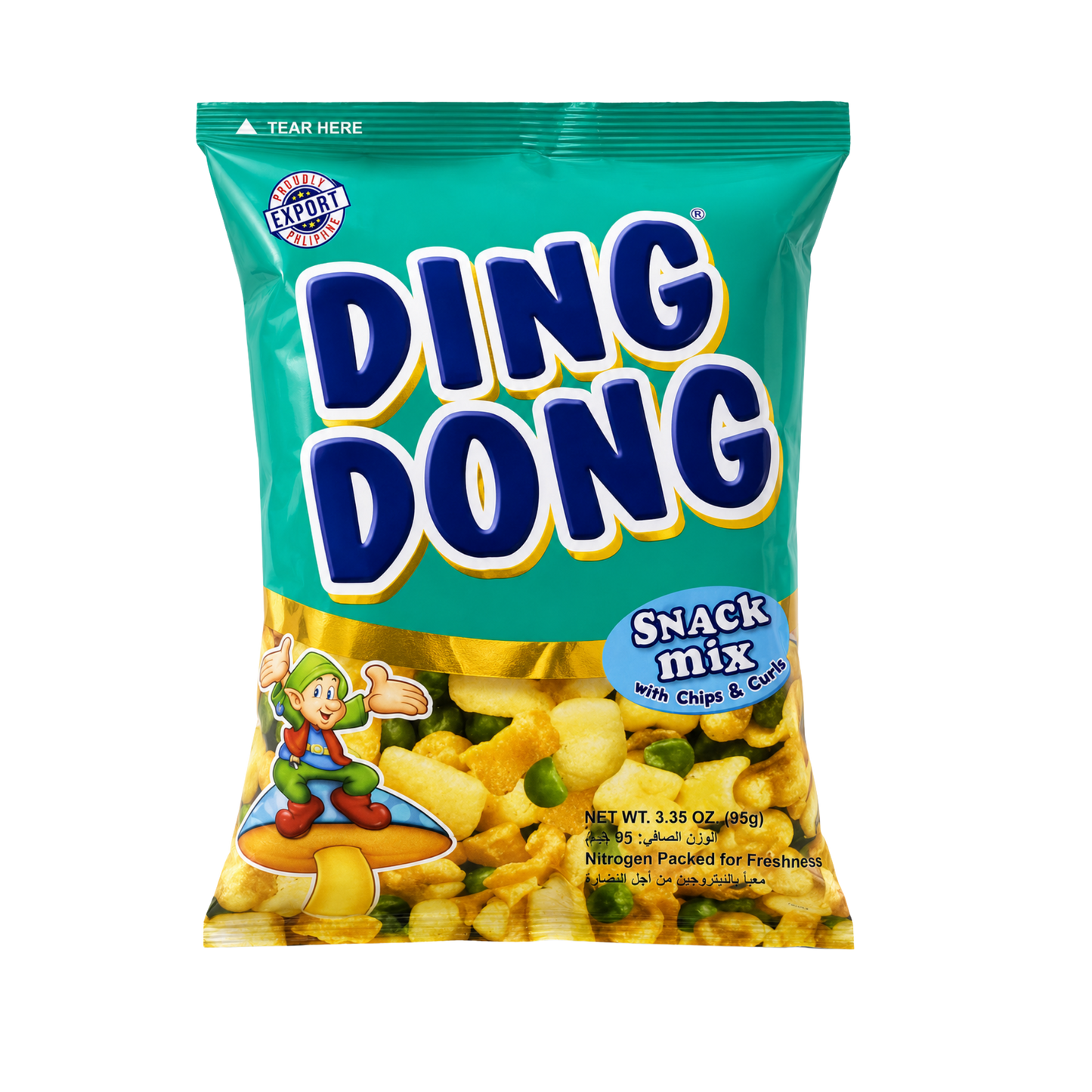 Ding Dong Mixed Nuts w/ Chips & Curls (Green) - 60/100g