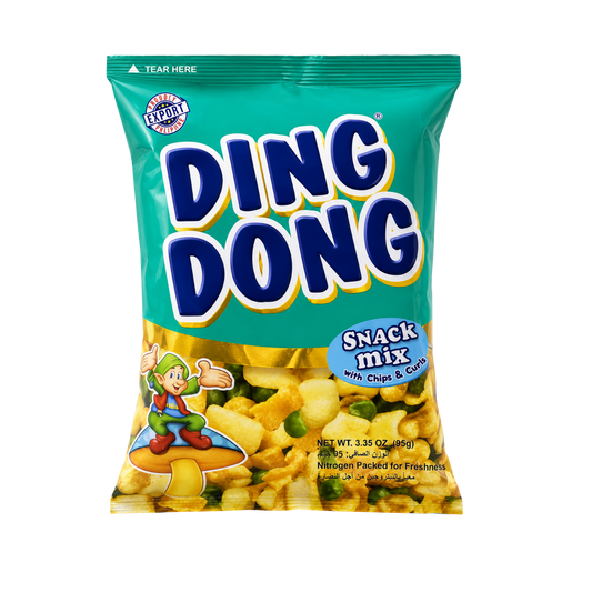 Ding Dong Mixed Nuts w/ Chips & Curls (Green) - 60/100g