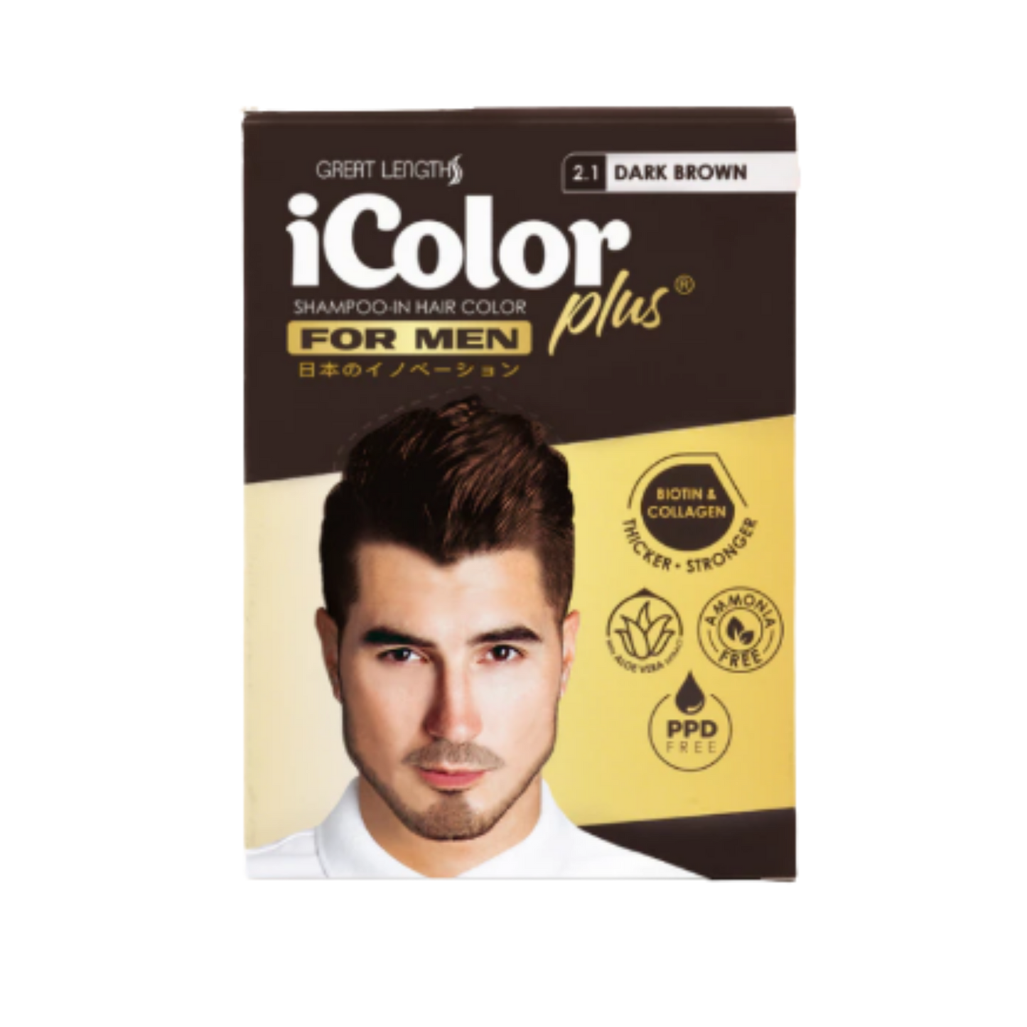 Icolor Shampoo-In Hair Color For Men - Dark Brown - 1x10/30ml