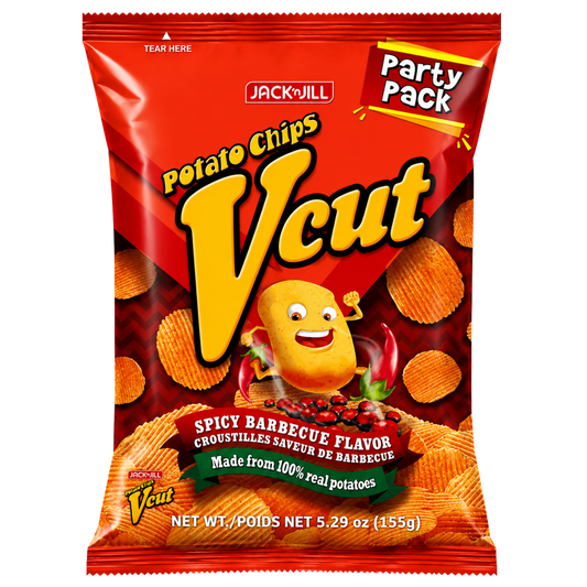 Jack n' Jill V-Cut Potato Chips Spicy Bbq Party Pack - 18/155g