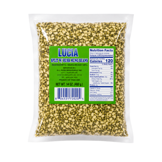 Lucia Mung Beans Split w/ Husk - 50/14oz