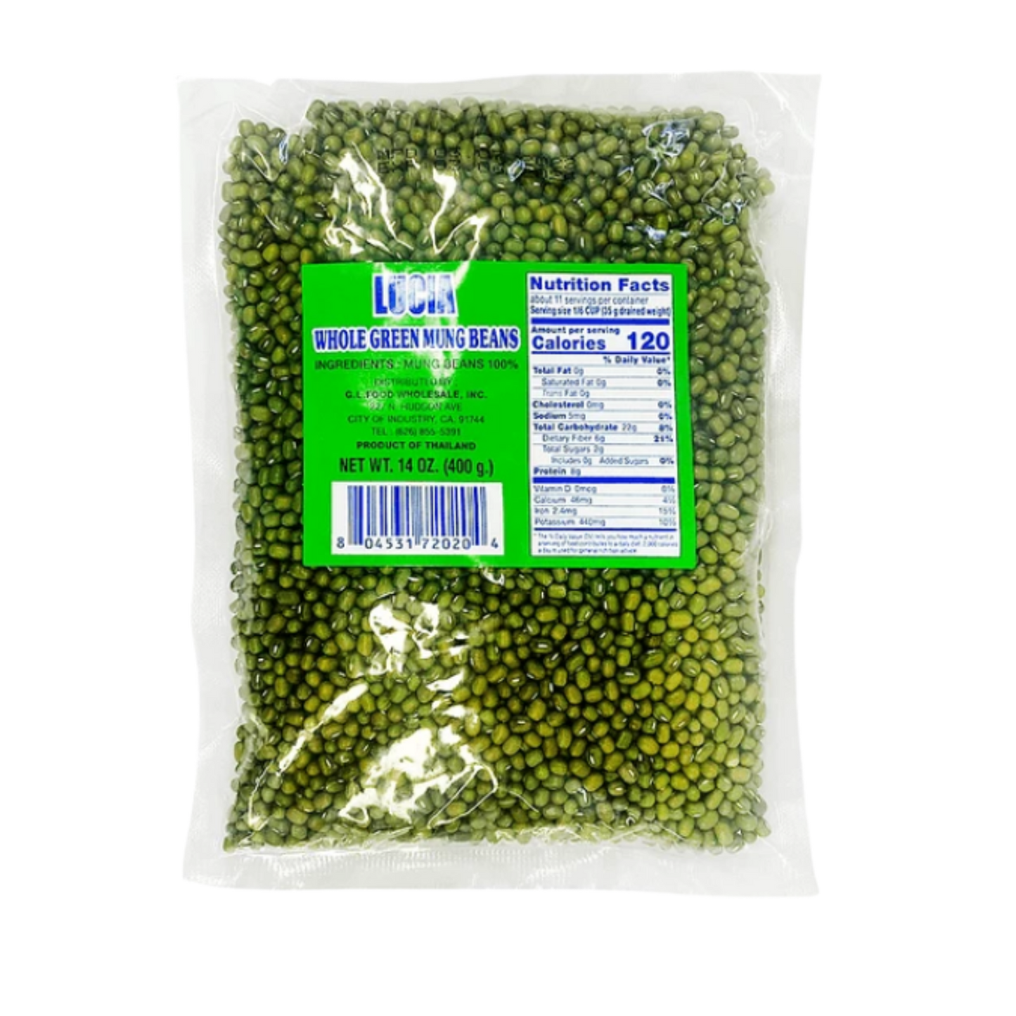 Lucia Mung Beans Whole  (Green) - 50/14oz