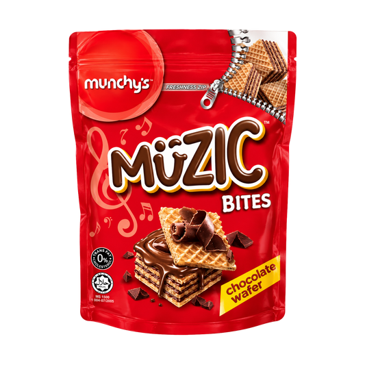 Munchy's Muzic Bites Chocolate Cream Wafer - 24/180g