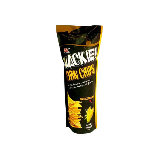 Yanyan Ok Wackie Corn Chips - Sweetcorn Flavor 98g - 30 x 98g |  3.46oz