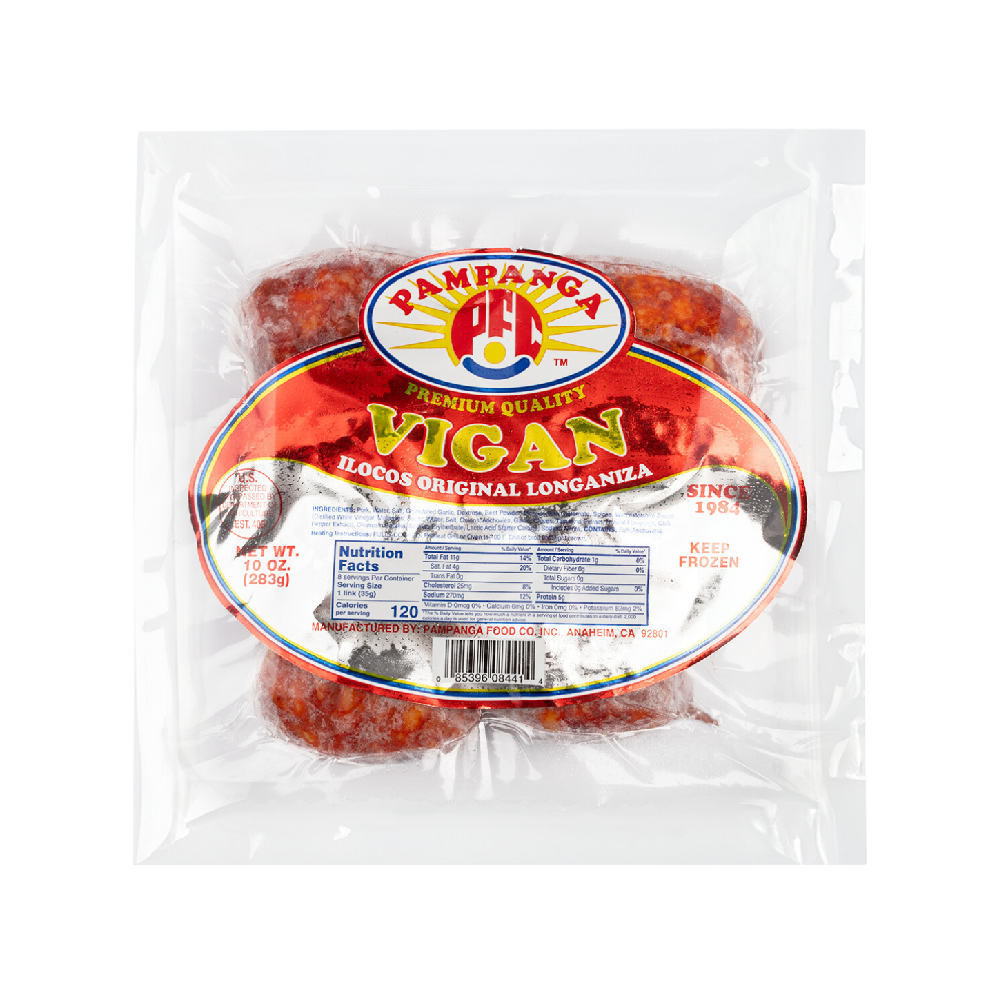Pampanga Vigan Longanisa- 20/10oz