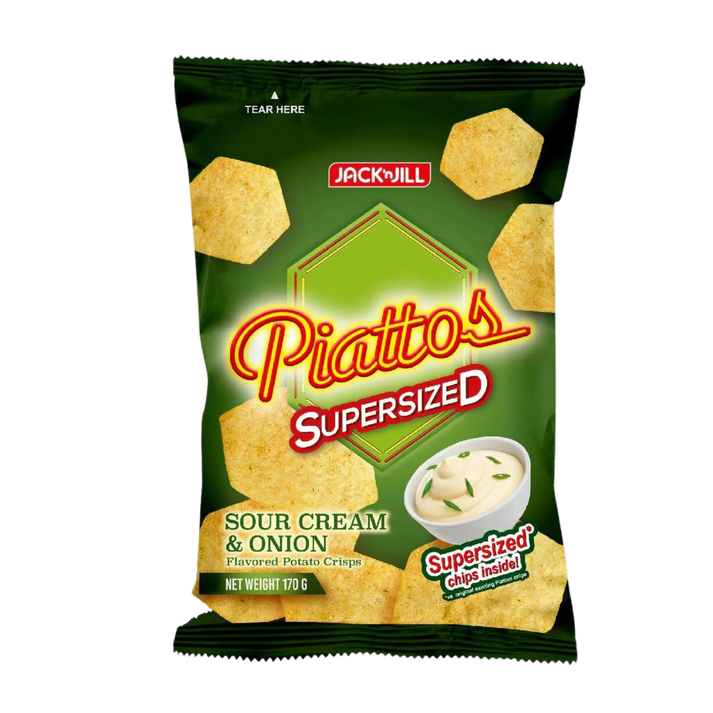 Jack n' Jill Piattos Sour Cream & Onion Supersized - 18/170g | 6oz ...