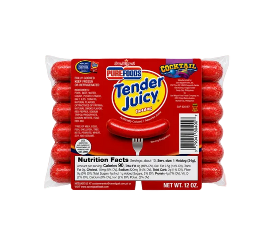 Purefoods Tender Juicy Hotdog Cocktail - 12/340g  | 12Oz.