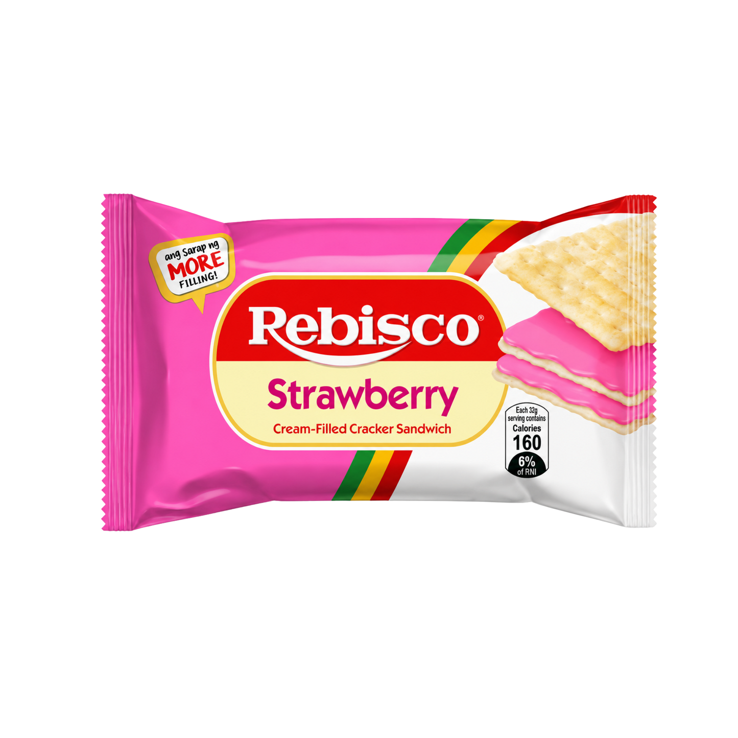 Rebisco Crackers Sandwich Strawberry - 10x40/31g | 1.09oz