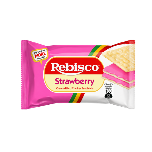Rebisco Crackers Sandwich Strawberry - 10x40/31g | 1.09oz