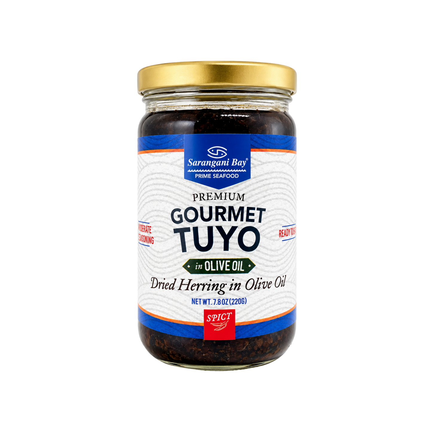Sarangani Bay Gourmet Tuyo In Olive Oil - Spicy - 24/220g | 7.8oz